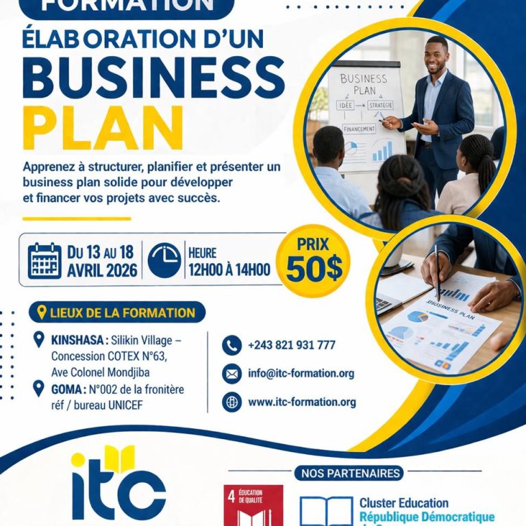 FORMATION SUR L&rsquo;ELABORATION D&rsquo;UN BUSINESS PLAN